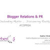 Blogger Relations and PR Presentation